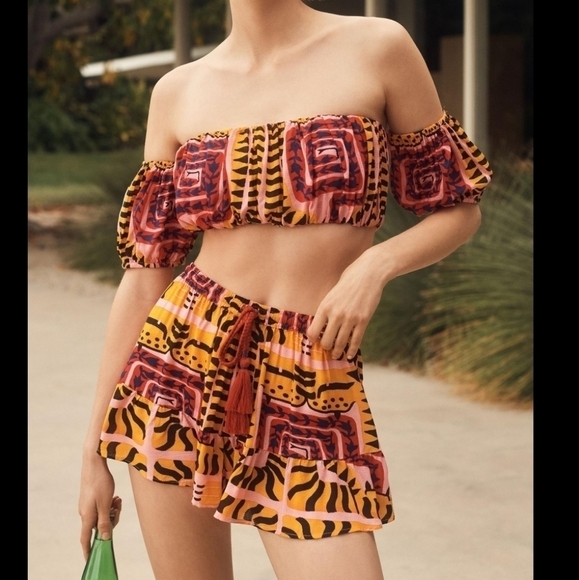 Joao Incerti for Anthropologie The cecy  off shoulder TOP ONLY S - Picture 1 of 10